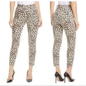 FRAME Ali Leopard Print High Waist Skinny Jeans